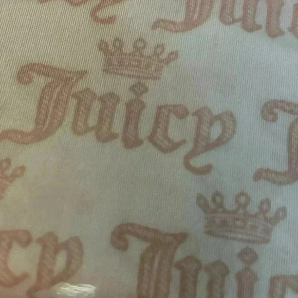 Juicy Couture Home King Sheet Set Pink and White All Over Logo and Crown NWT - Picture 5 of 7